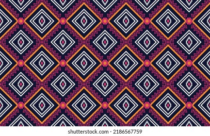 Ikat ethnic geometric pattern design.