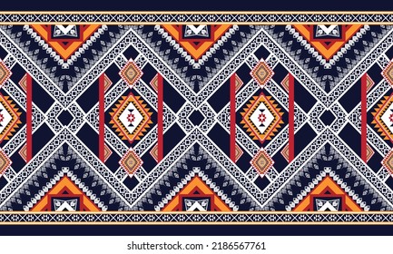 Ikat ethnic geometric pattern design.