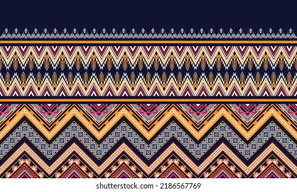 Diseño de patrones geométricos étnicos Ikat.