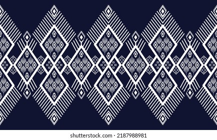 Ikat ethnic geometric pattern design.
