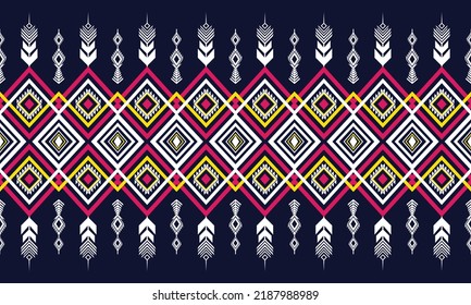 Ikat ethnic geometric pattern design.