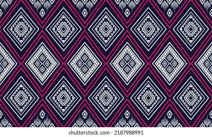 Ikat ethnic geometric pattern design.