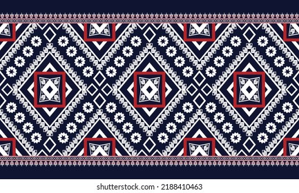 Ikat ethnic geometric pattern design.