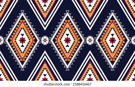 Ikat ethnic geometric pattern design.