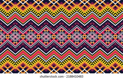 Ikat ethnic geometric pattern design.