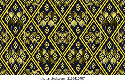 Ikat ethnic geometric pattern design.