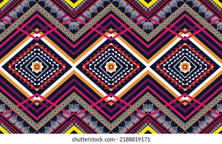 Diseño de patrones geométricos étnicos Ikat.