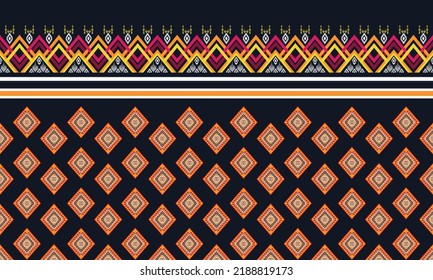 Ikat ethnisches geometrisches Muster Design.