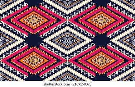 Ikat ethnic geometric pattern design.