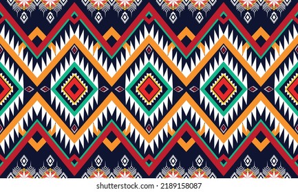 Diseño de patrones geométricos étnicos Ikat.