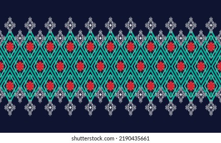 Ikat ethnisches geometrisches Muster Design.