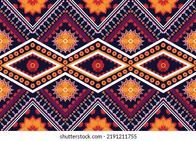 Diseño de patrones geométricos étnicos Ikat.