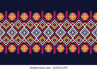 Ikat ethnic geometric pattern design.