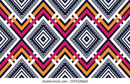 Ikat ethnic geometric pattern design.
