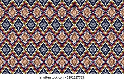 Diseño de patrones geométricos étnicos Ikat.