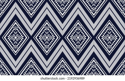 Diseño de patrones geométricos étnicos Ikat.
