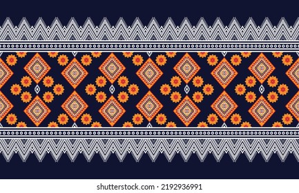 Diseño de patrones geométricos étnicos Ikat.