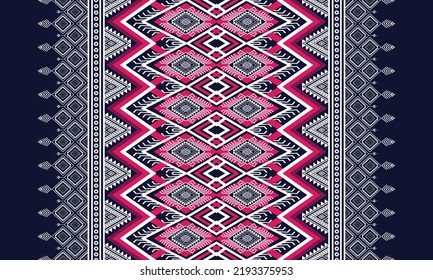 Ikat ethnic geometric pattern design.