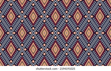 Diseño de patrones geométricos étnicos Ikat.