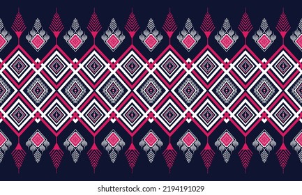 Diseño de patrones geométricos étnicos Ikat.