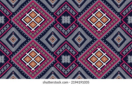 Ikat ethnic geometric pattern design.
