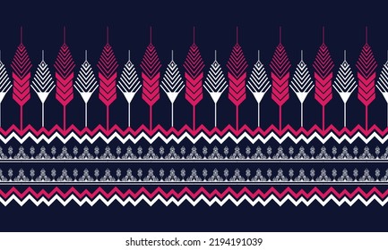 Ikat ethnic geometric pattern design.