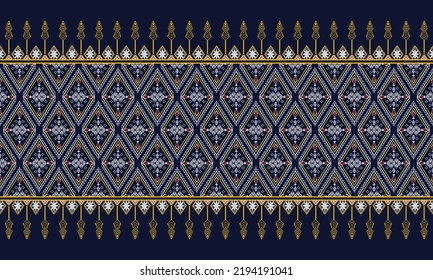 Diseño de patrones geométricos étnicos Ikat.