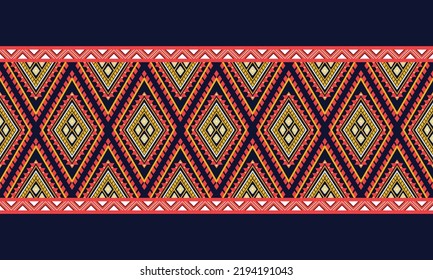 Ikat ethnic geometric pattern design.