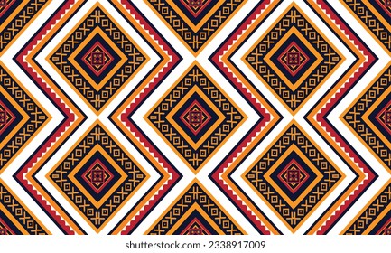 Ikat ethnic geometric pattern design.