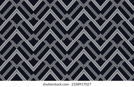 Ikat ethnic geometric pattern design.