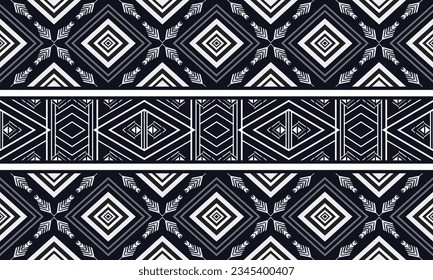 Ikat ethnic geometric pattern design.
