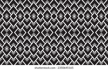 Ikat ethnic geometric pattern design.