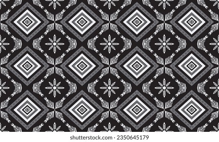 Ikat ethnic geometric pattern design.