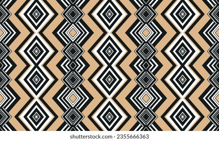 Ikat ethnic geometric pattern design.