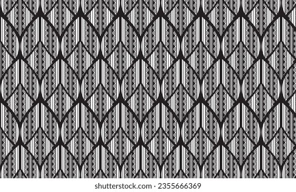 Ikat ethnic geometric pattern design.