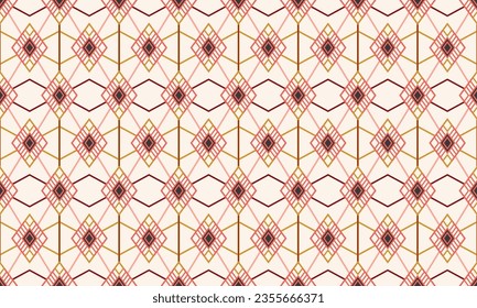 Ikat ethnic geometric pattern design.