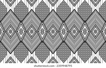Ikat ethnic geometric pattern design.