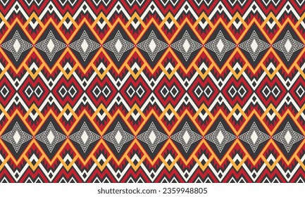 Diseño de patrones geométricos étnicos Ikat.