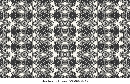 Diseño de patrones geométricos étnicos Ikat.