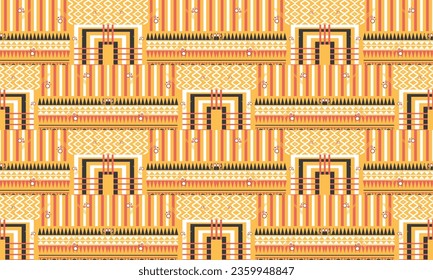 Diseño de patrones geométricos étnicos Ikat.