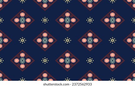 Diseño de patrones geométricos étnicos Ikat.