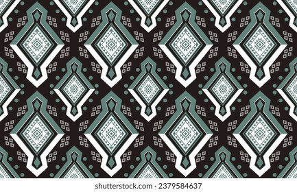 Ikat ethnic geometric pattern design.