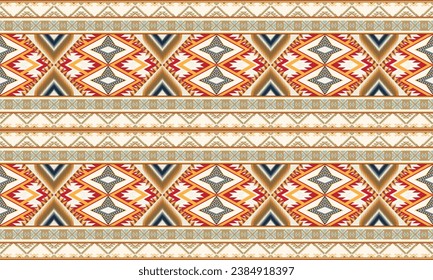 Ikat ethnic geometric pattern design.