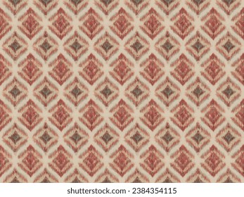 Ikat Ethnic geometric seamless pattern.Ethnic geometric seamless in Ikat design for textile,fabric and textures. Ikat Ethnic geometric pattern for hand drawn style seamless background.Hand drawn Ikat.