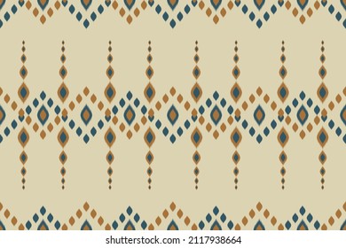 Patrón indio inestable de la etnia ikat. Diseño para fondo, papel pintado, ilustración vectorial, tela, ropa, batik, alfombra, bordado.