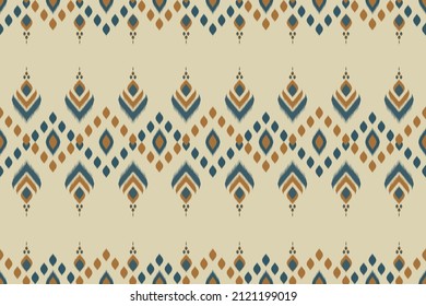 Patrón indio inestable de la etnia ikat. Diseño para fondo, papel pintado, ilustración vectorial, tela, ropa, batik, alfombra, bordado.