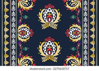 Ikat ethnisch indische nahtlose Muster Design Aztec Gewebe boho mandalas textilen Tapete Stammtisch einheimischen Motiv Teppich Afrikanisch-amerikanisches Indien Saree Folk traditionellen Stickereihintergrund