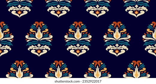 Ikat ethnic oriental seamless pattern traditional. design for clothing,fabric,carpet,wallpaper,texture,wrapping