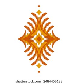 Ikat ethnic pattern art. American, Mexican style. Background Aztec tribal ornament. Design for fabric, clothing, textile, logo, symbol.