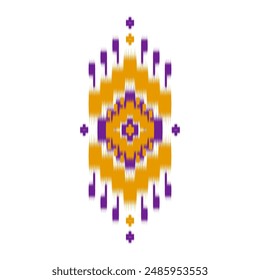 Ikat ethnic pattern art. American, Mexican style. Background Aztec tribal ornament. Design for fabric, clothing, textile, logo, symbol.